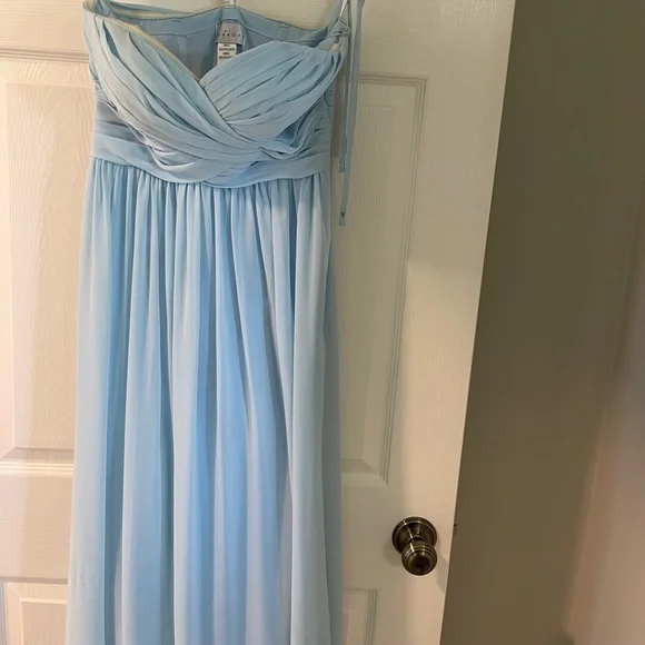 Bill Levkoff light Blue Bridesmaid Dress - Picture 2 of 12